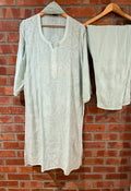 Chikankari full suit set on Muslin fabric